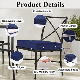 MJIAIDEA cushion with carrying handle and side ties for secure fit