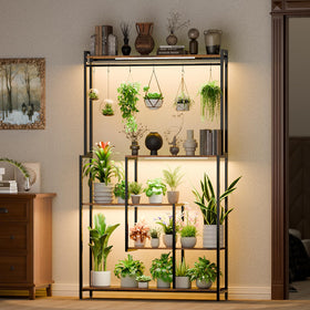 MJOMKN 72-inch plant shelf side angle showcasing corner-space fit.