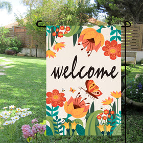 Mjqiandduo spring garden decor flag brightens outdoor spaces
