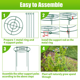 MJZ setup anchors into soil for secure protection of plants.