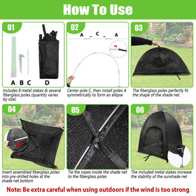 MJZ plant shade tent door curtain for observation or protection.