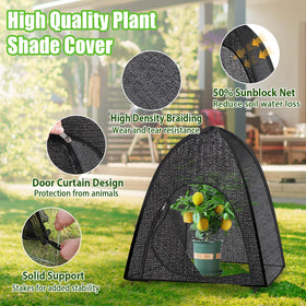 MJZ shade tent shows easy setup with fiberglass poles.