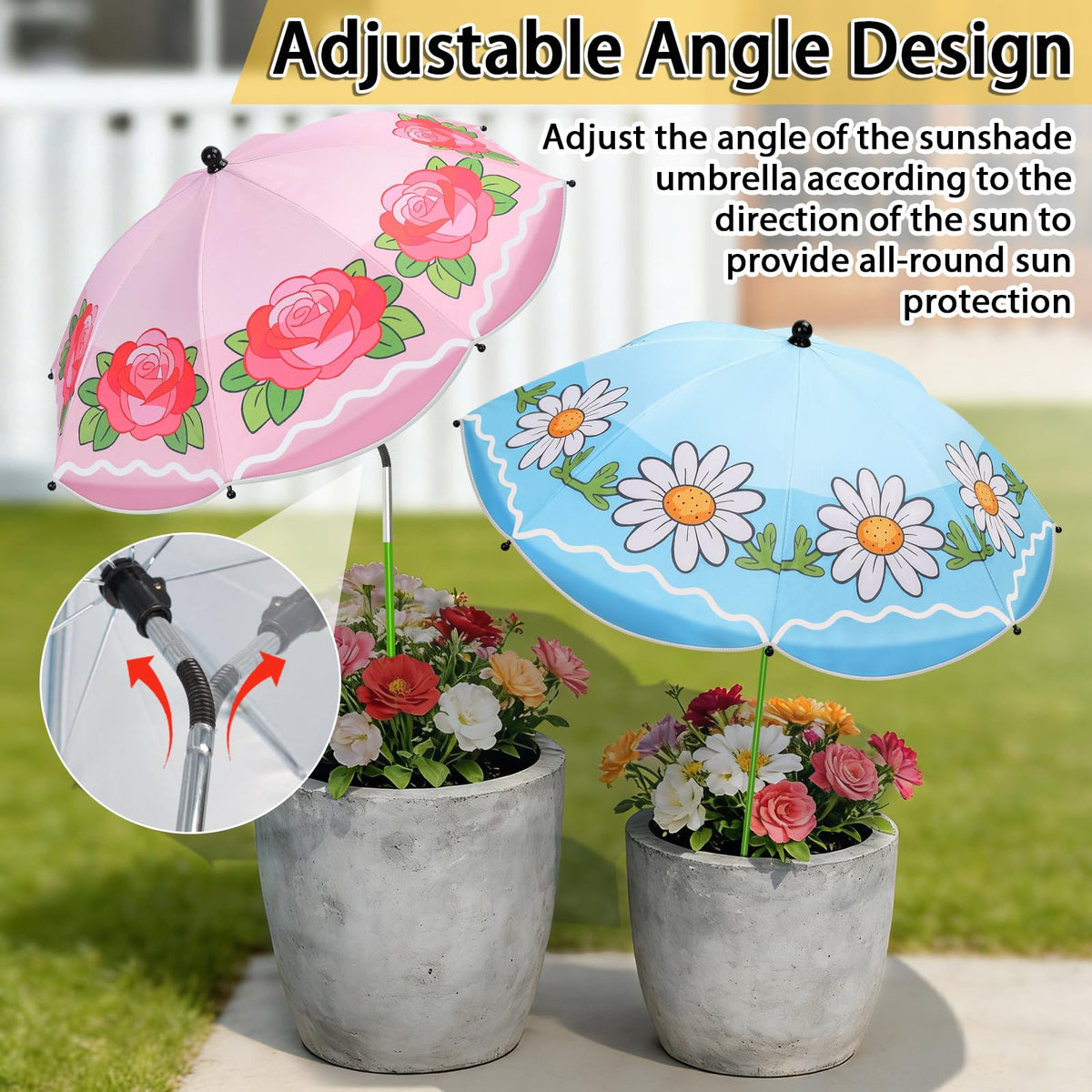 MJZ 4-pack set adds practical shade and garden decor.