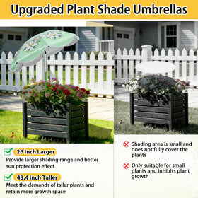 MJZ plant umbrella with adjustable angle offers flexible sun protection.