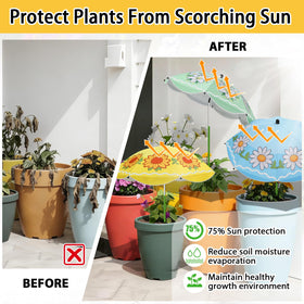 MJZ plant umbrella offers tool-free assembly for quick setup.