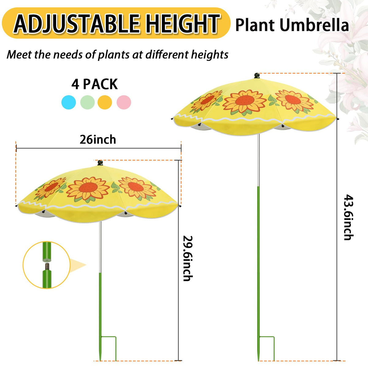 MJZ plant umbrella with silver-coated interior blocks UV and protects leaves.