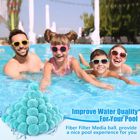 MJZ pool filter balls compatible with many filters, ponds, and aquariums