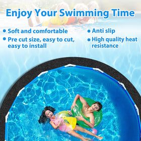 MJZ puncture-protection pool bottom pad reduces wear during setup and use.