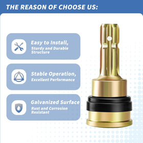 Mkekexe PTO extender shows 6-spline male end for fast, reliable PTO engagement.