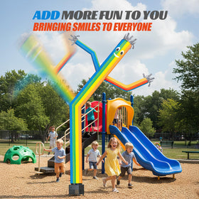 Mkevi 6ft durable inflatable arm man made with Oxford cloth for long-lasting use.