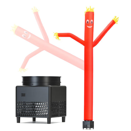 Mkevi 6ft red sky air puppet dancer stands tall for eye-catching outdoor promotions.