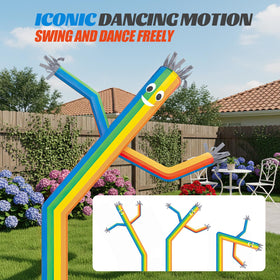 Mkevi inflatable tube man built-in blower ensures quick, hassle-free setup.