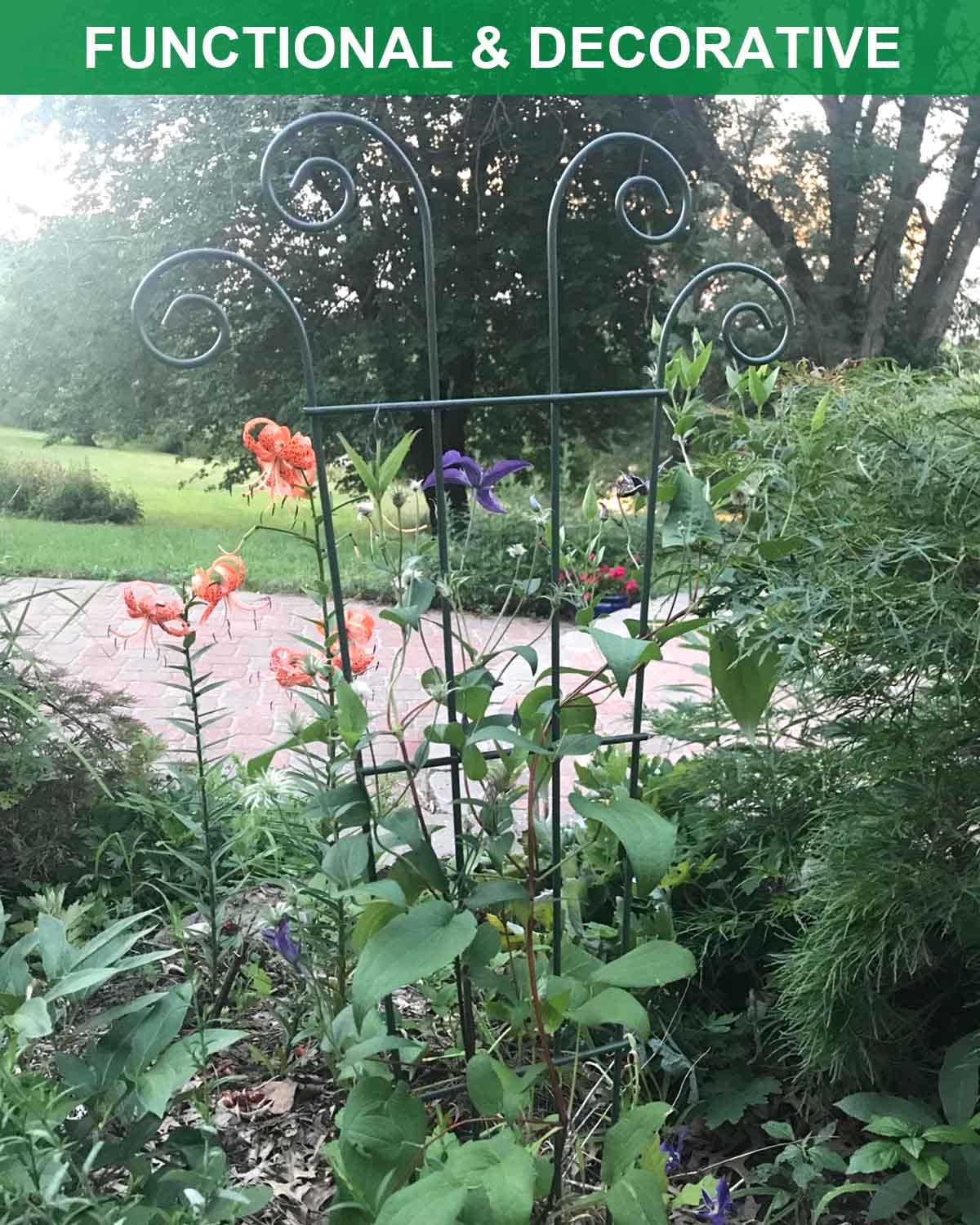 Mklsit stackable trellis lets you build taller supports as plants grow.