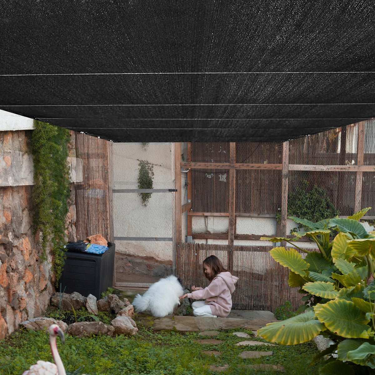 MKMJ garden sunshade net demonstrates versatile shading for patios and terraces.