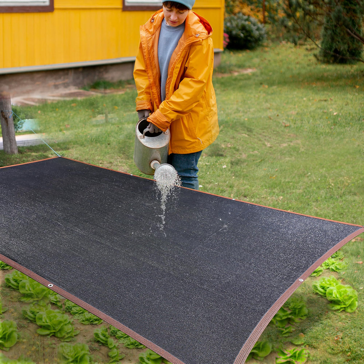 MKMJ pool-cover shade offers outdoor cooling and privacy.