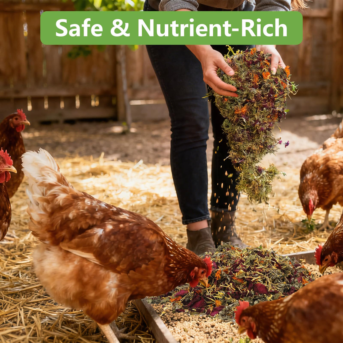 Mkobon coop dust bath herbs for fresh litter and natural scent