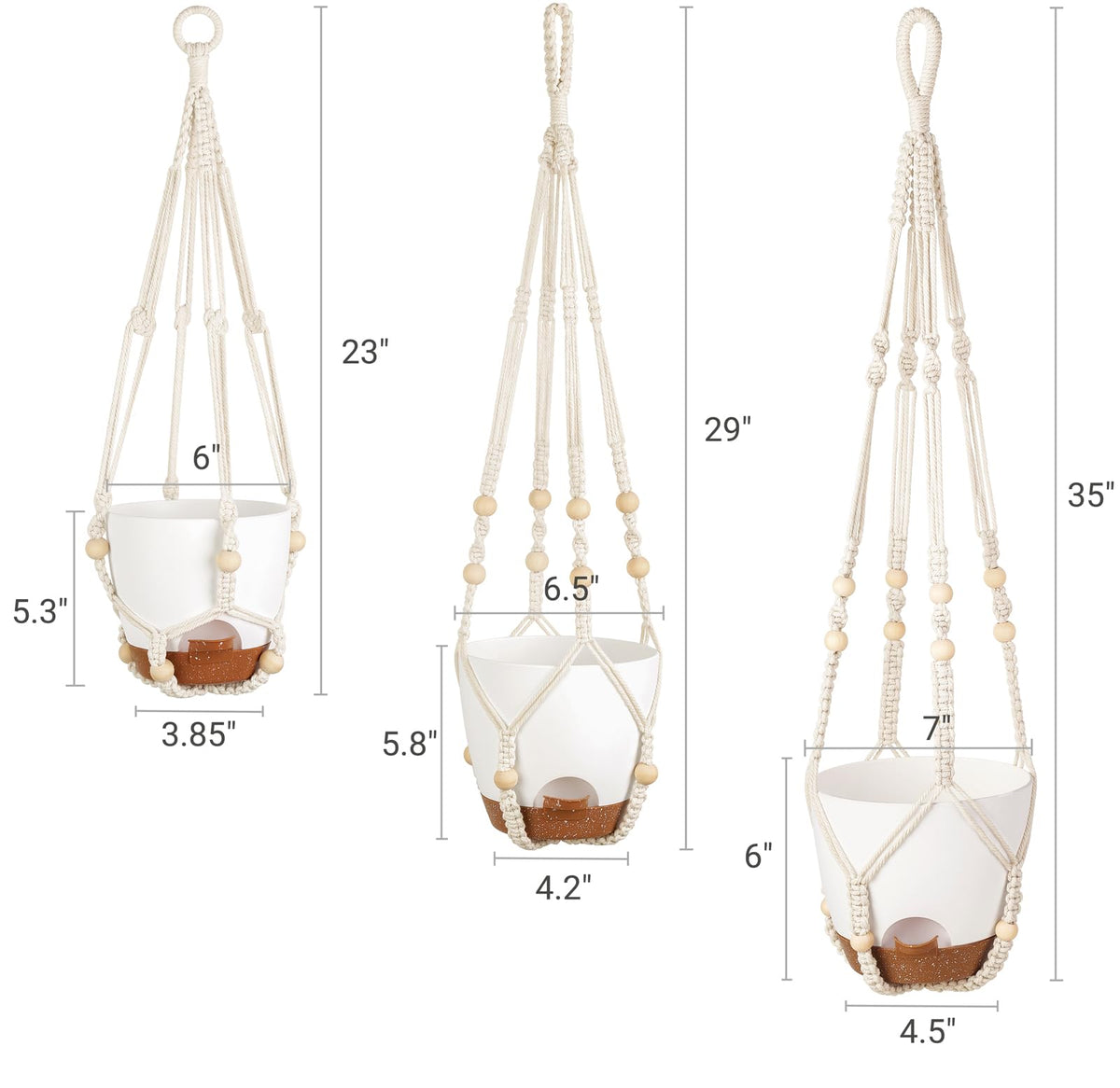 Mkono 6 inch self-watering pot on a windowsill display