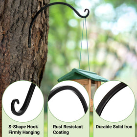 Mkono 8-inch bracket hanging lanterns indoors with matte black finish