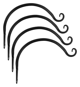 Mkono 8-inch plant hanger bracket, black wall mount for outdoor decor