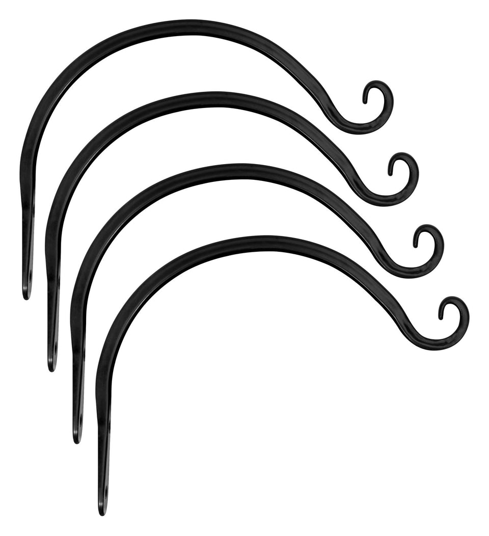 Mkono 8-inch plant hanger bracket, black wall mount for outdoor decor