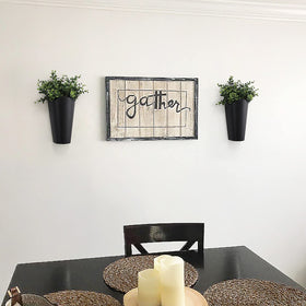 Mkono rustic metal plant container for centerpieces and shelves