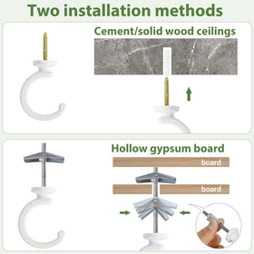 Mkono two-pack set includes all hardware for quick installation, indoor/outdoor decor.