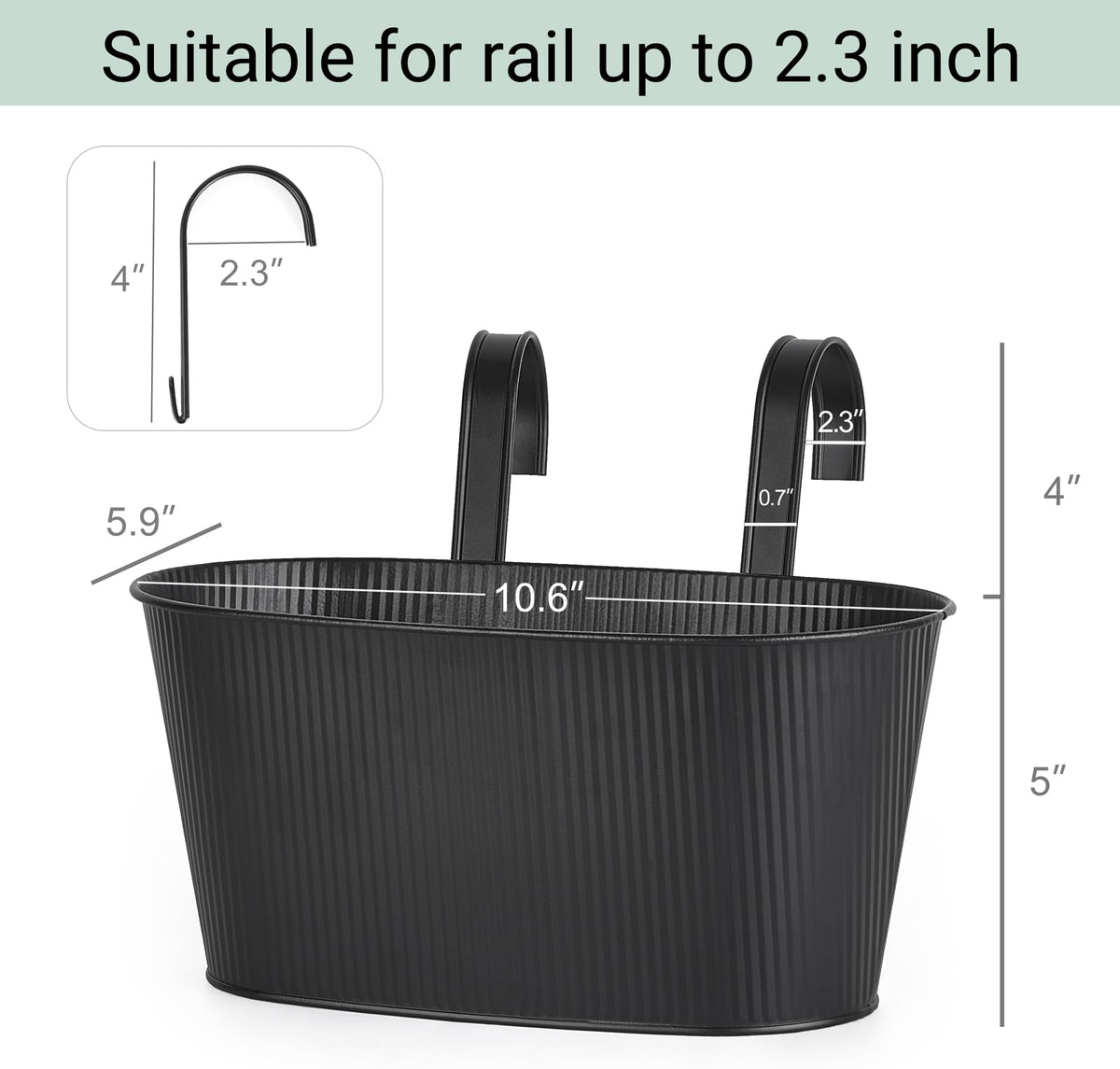 Mkono detachable hooks for railing offer flexible placement and easy adjustment.