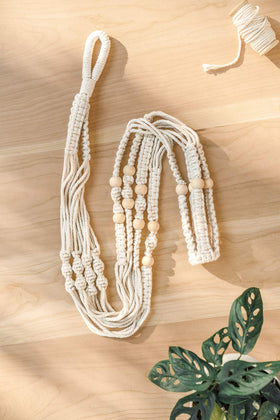 Mkono handmade cotton macrame plant holder emphasizes craftsmanship and texture