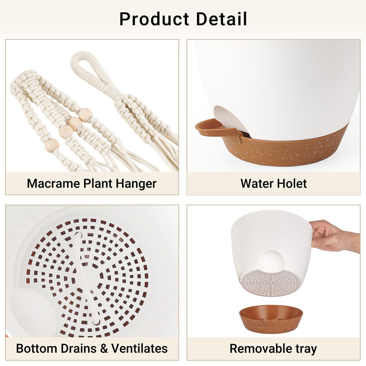 Mkono hanging planter hooks and hardware for easy installation