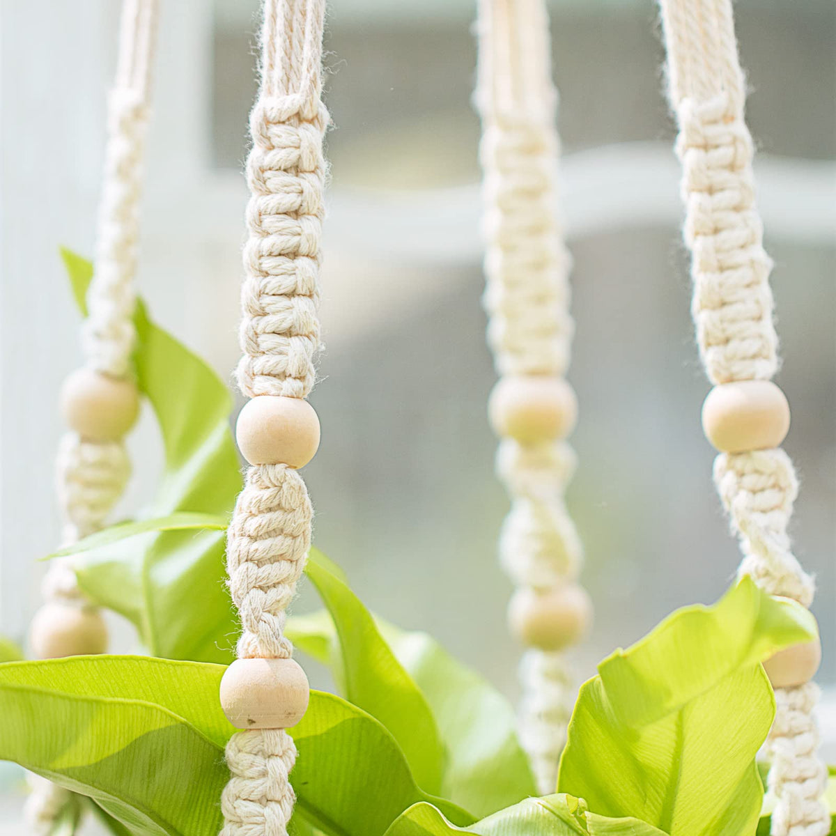 Mkono indoor-outdoor boho plant hanger complements balcony and living room styling