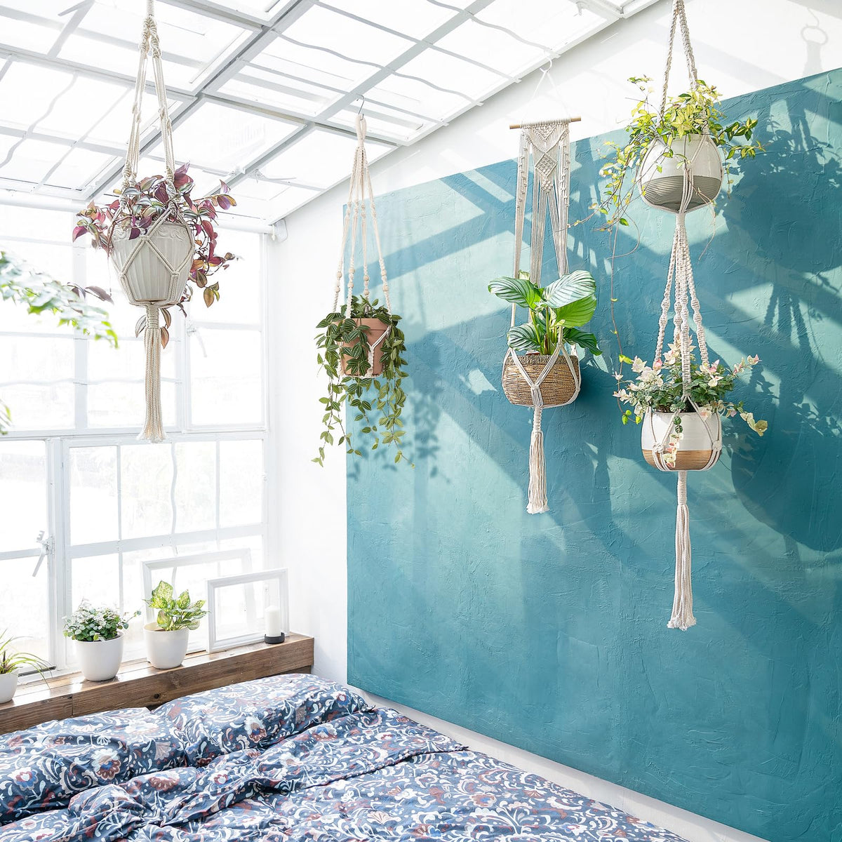 Mkono ivory macrame hanger makes a thoughtful home decor gift.