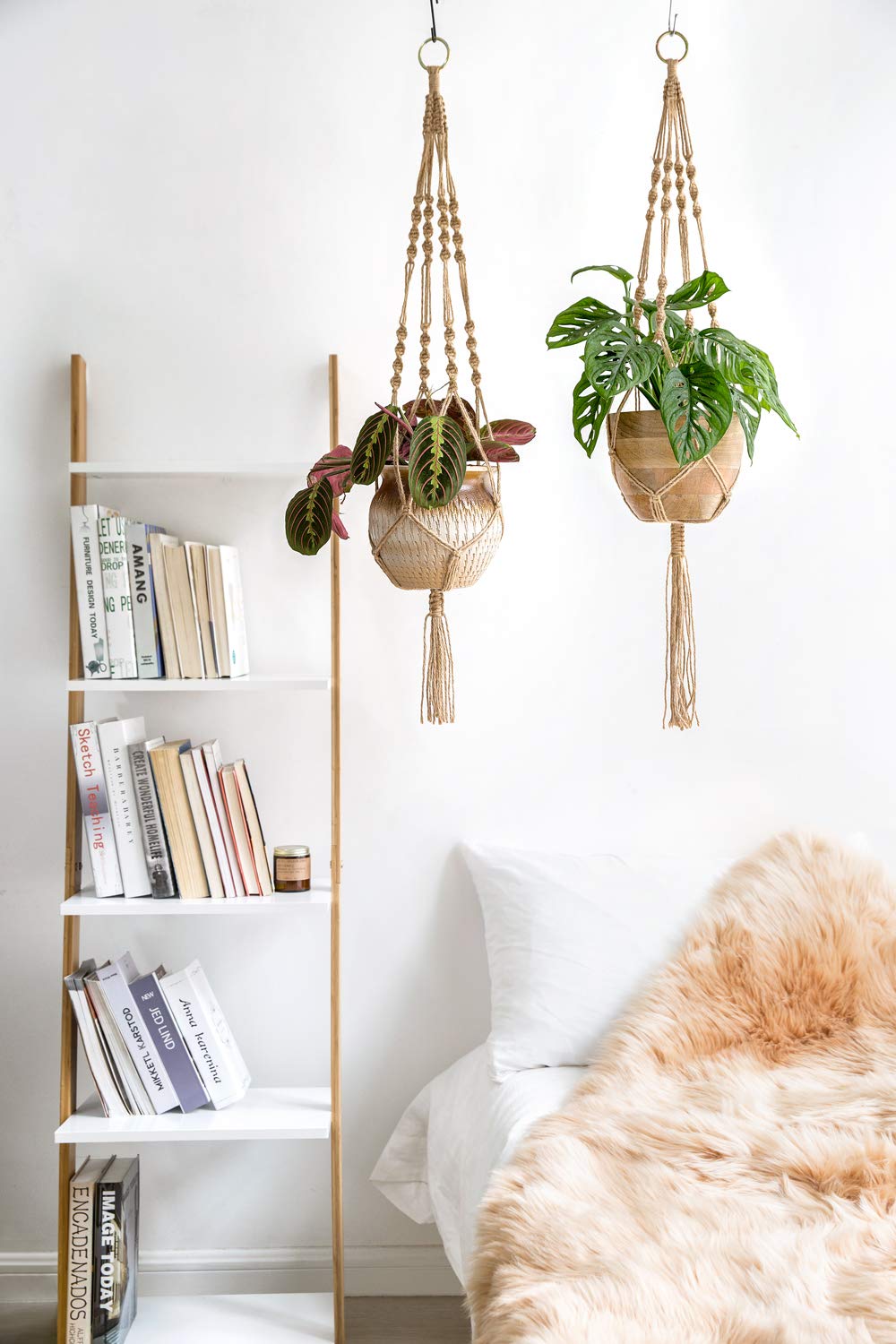 Mkono lifestyle plant hanger display for modern living spaces.
