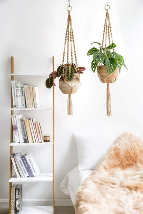 Mkono lifestyle plant hanger display for modern living spaces.