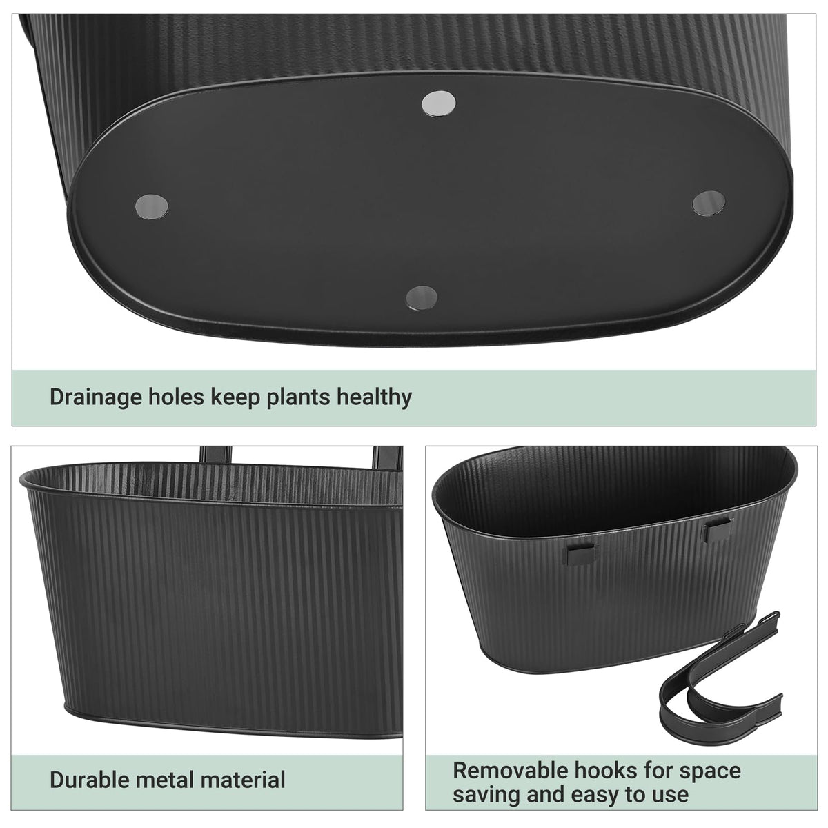Mkono planter with drain holes promotes healthy watering and longevity.