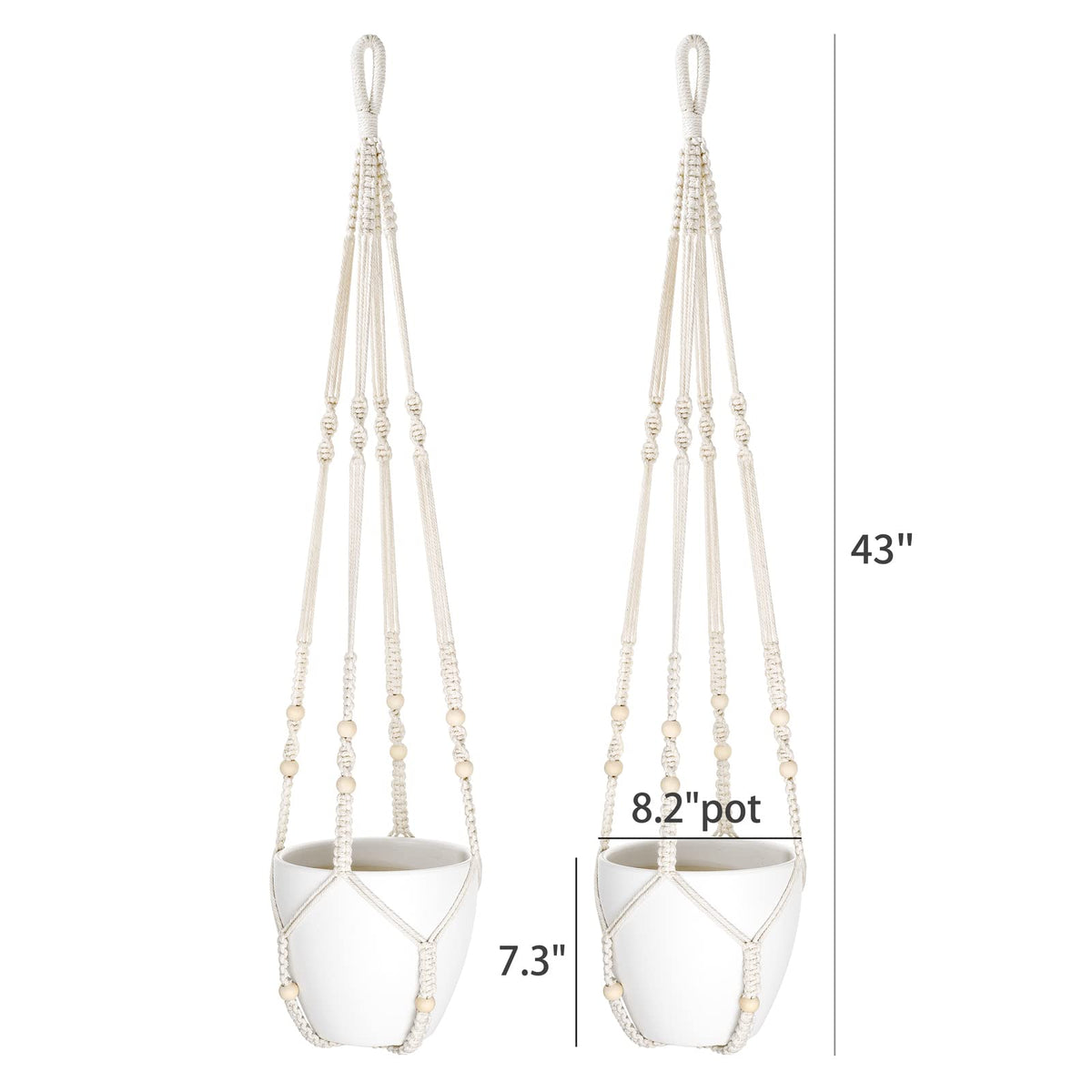 Mkono set of 2 ivory hangers encourages cohesive decor in any room