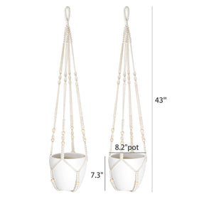 Mkono set of 2 ivory hangers encourages cohesive decor in any room