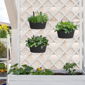 Mkono three-pack with six hooks enables versatile balcony setup.