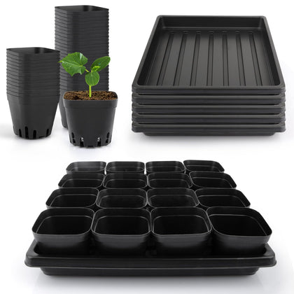Mlhezy 80-count seedling pots arranged for organized seed starting and easy transplanting.