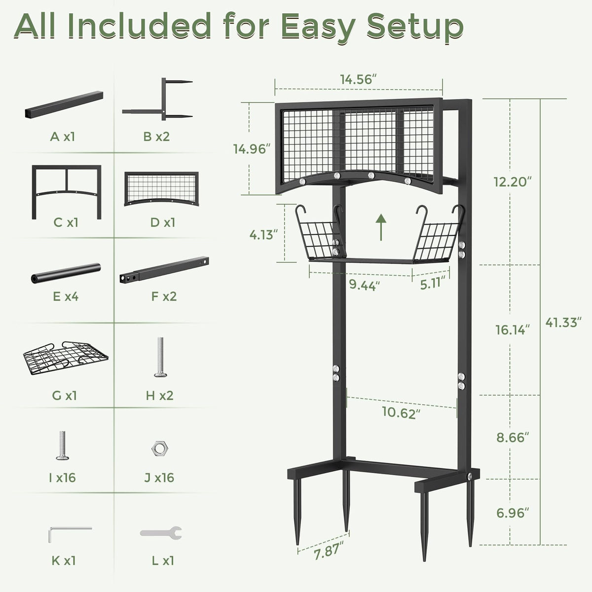 MLICAWU outdoor hose organizer positioned in garden patio area.
