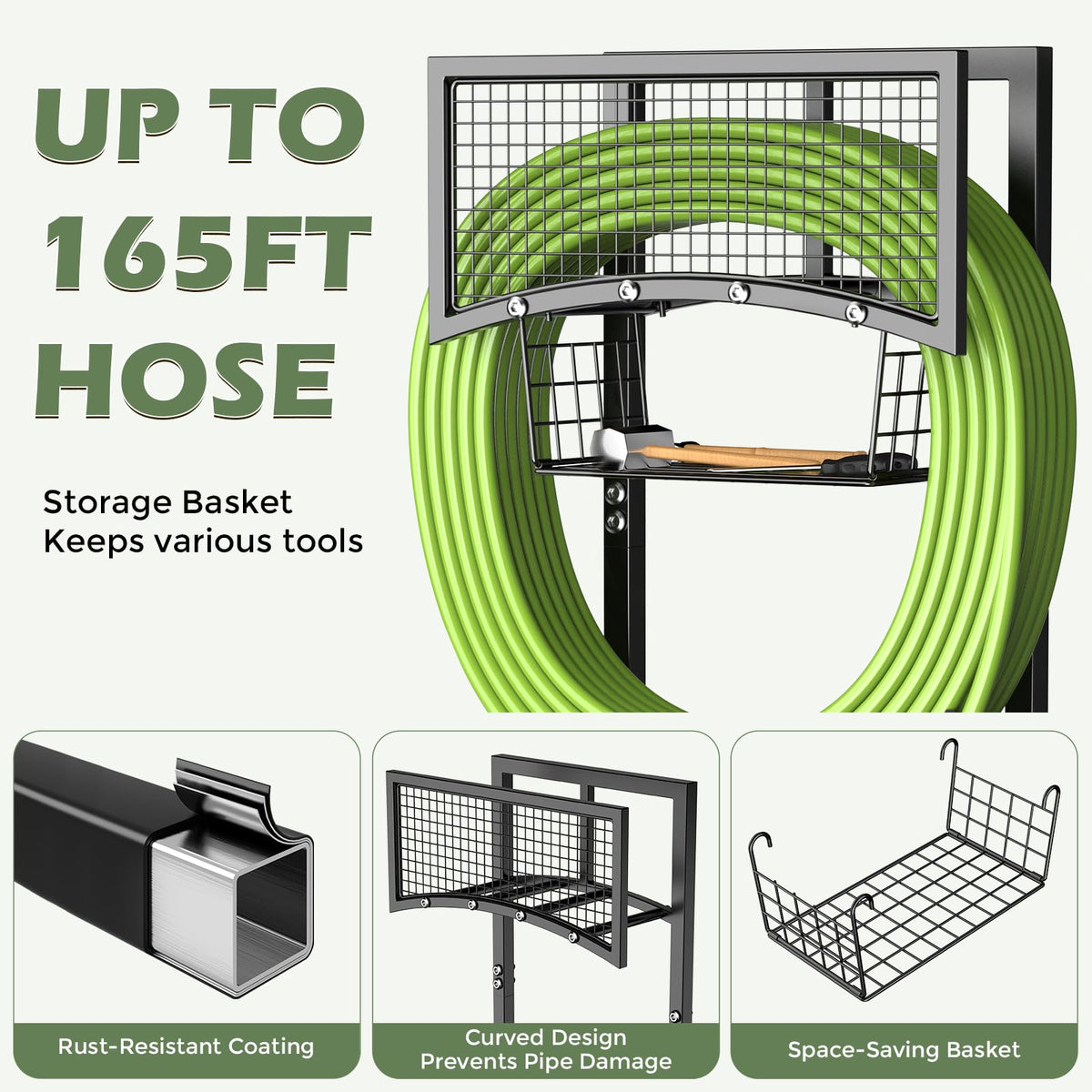 MLICAWU storage basket image emphasizes convenient gardening tool storage.