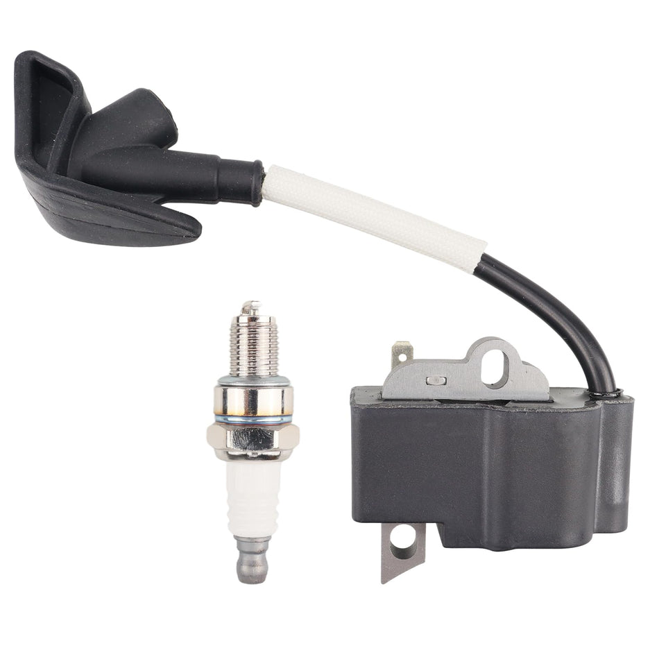 Mliong ignition coil with spark plug kit for Stihl FS70 series improves starting reliability