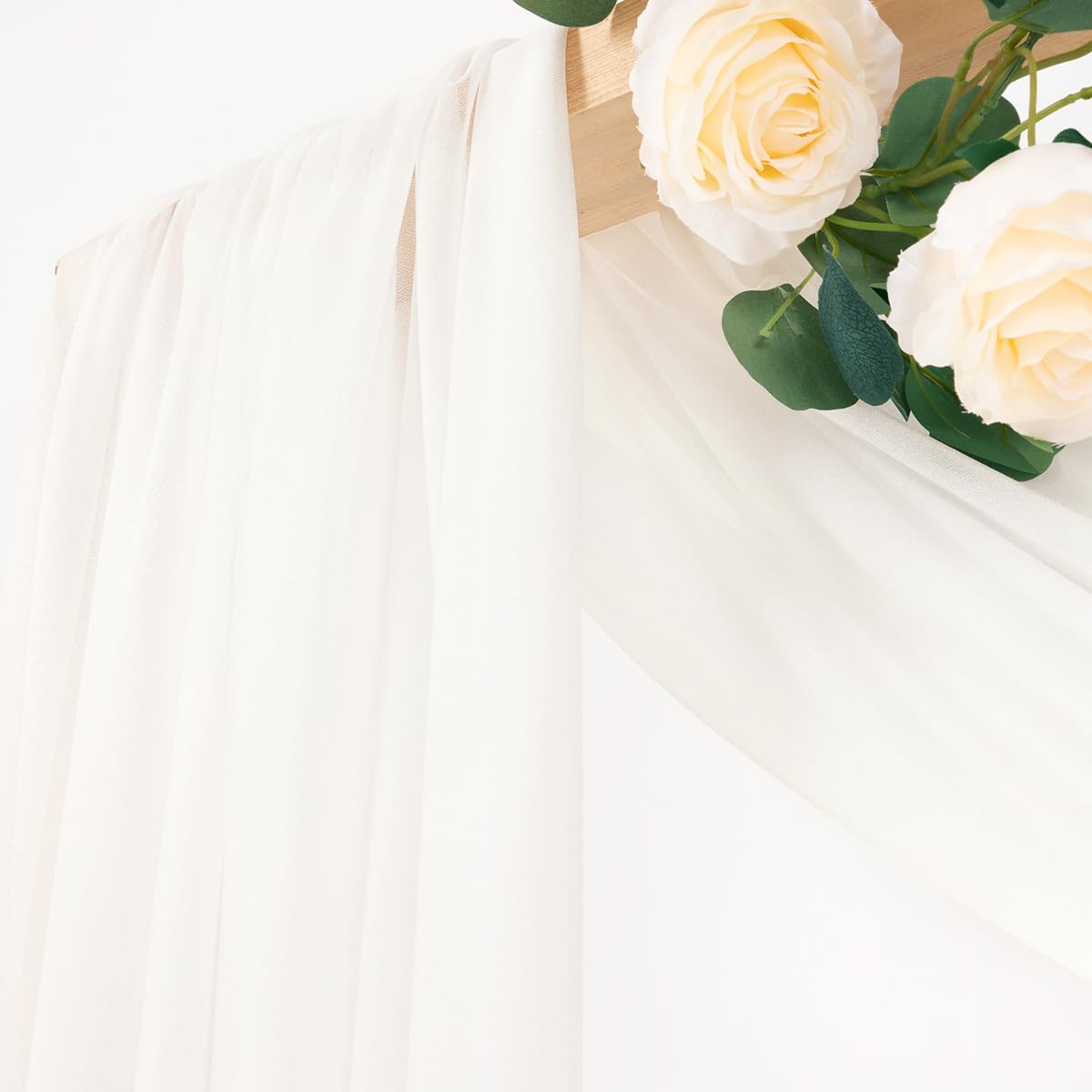 MLMC Gauze backdrop curtains with subtle sparkle add soft romance to events.