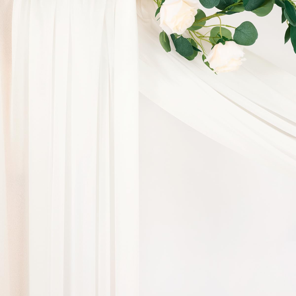 MLMC photo wall drape provides a light, airy frame for memories.