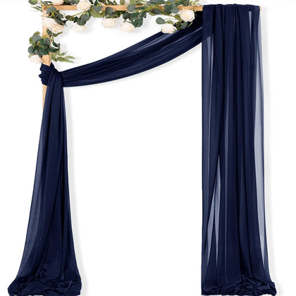MLMC navy blue wedding arch draping panel creates an elegant backdrop for ceremonies.