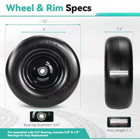 MLOGIUI wheel and hub adapter kit with bearings ready for easy installation