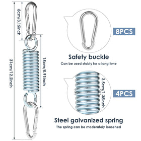 MLYNZXJSY stainless steel hammock hanging kit with rugged hardware for setup.