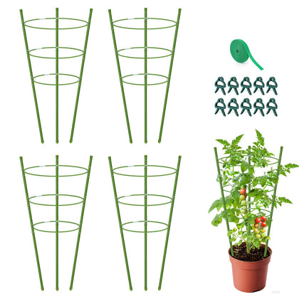 MM Megijaki tomato cage 24in steel core supports upright growth.