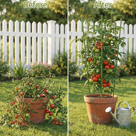 MM Megijaki tomato cage easy setup by unfolding rings for quick deployment.
