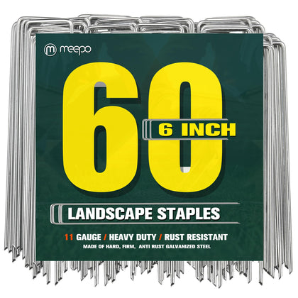 M MEEPO 6-inch garden stake with never rust galvanization for durability.