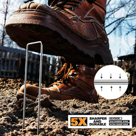 Durable M MEEPO stakes provide reliable plant support.